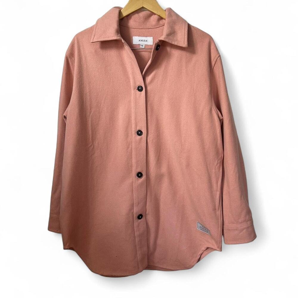 Pink Anian Women's Painters Coat, XL Recycled Cotton